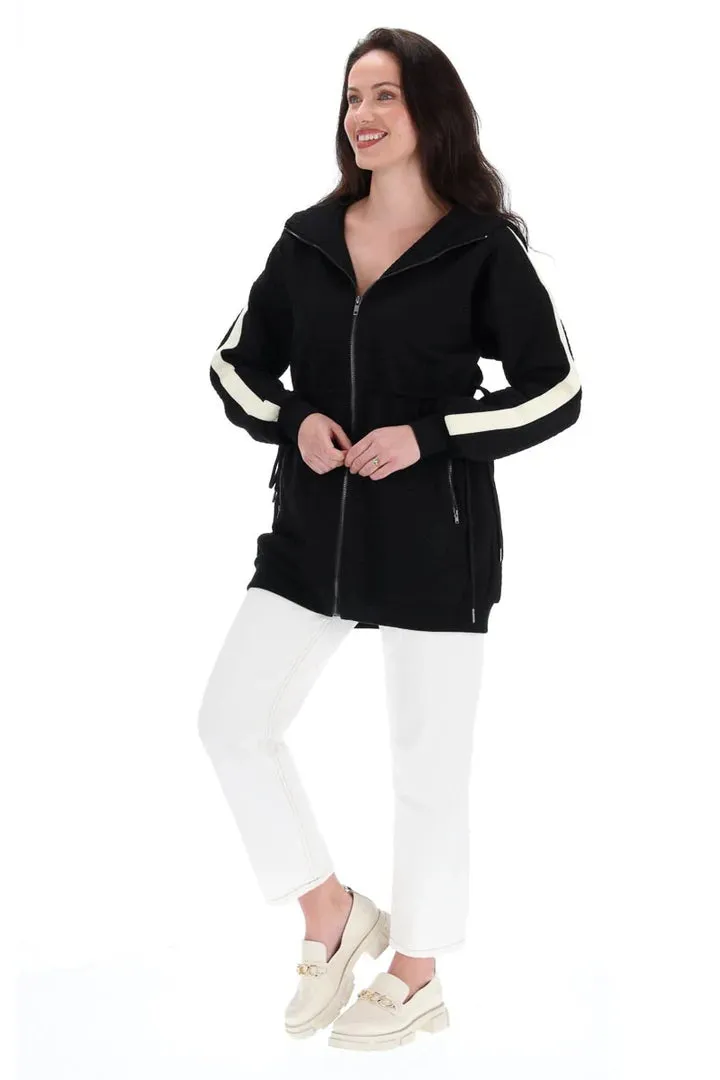 Camryn Hooded Sweater - Black - CHARLO