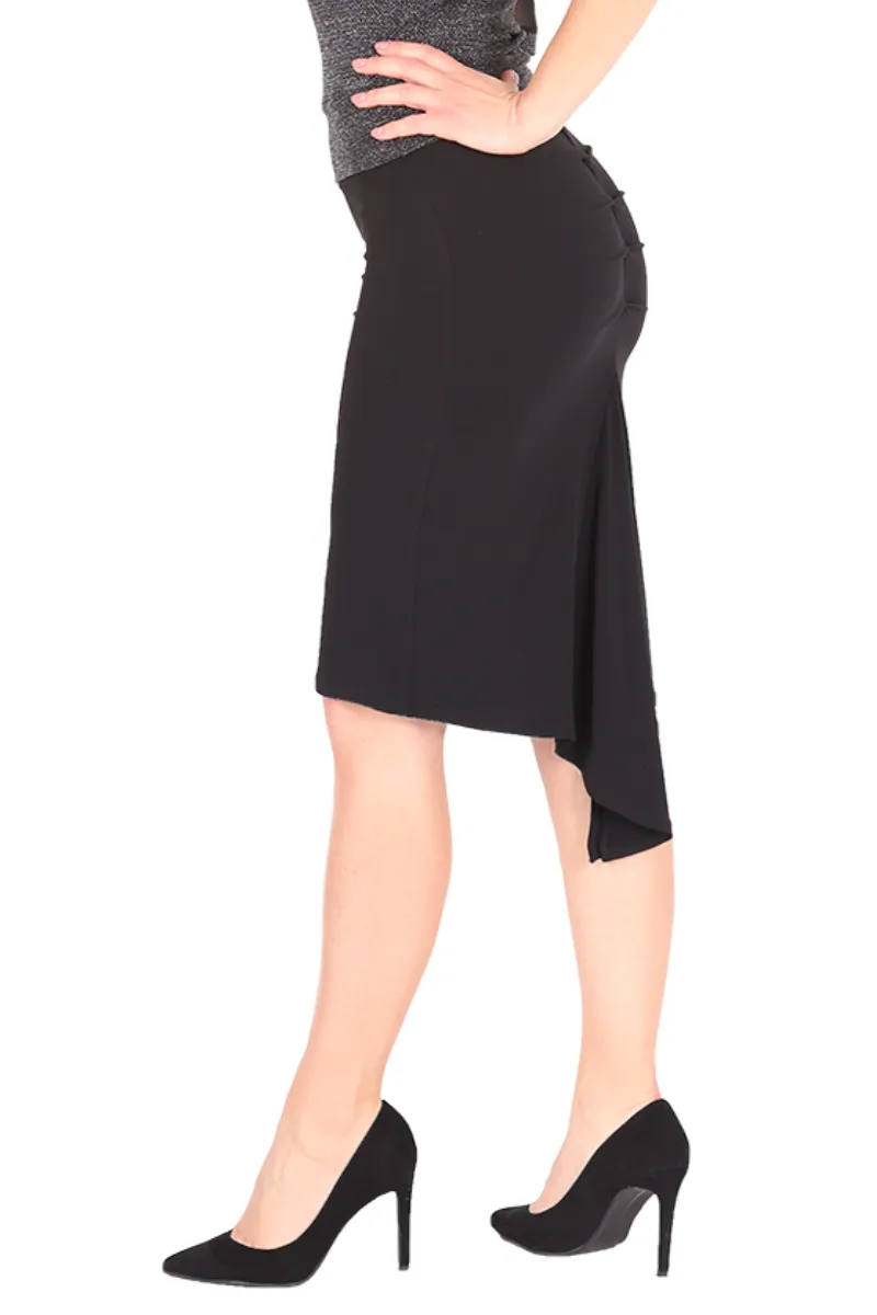 Fishtail Tango Skirt With Back Slit (M) (Brick Red)