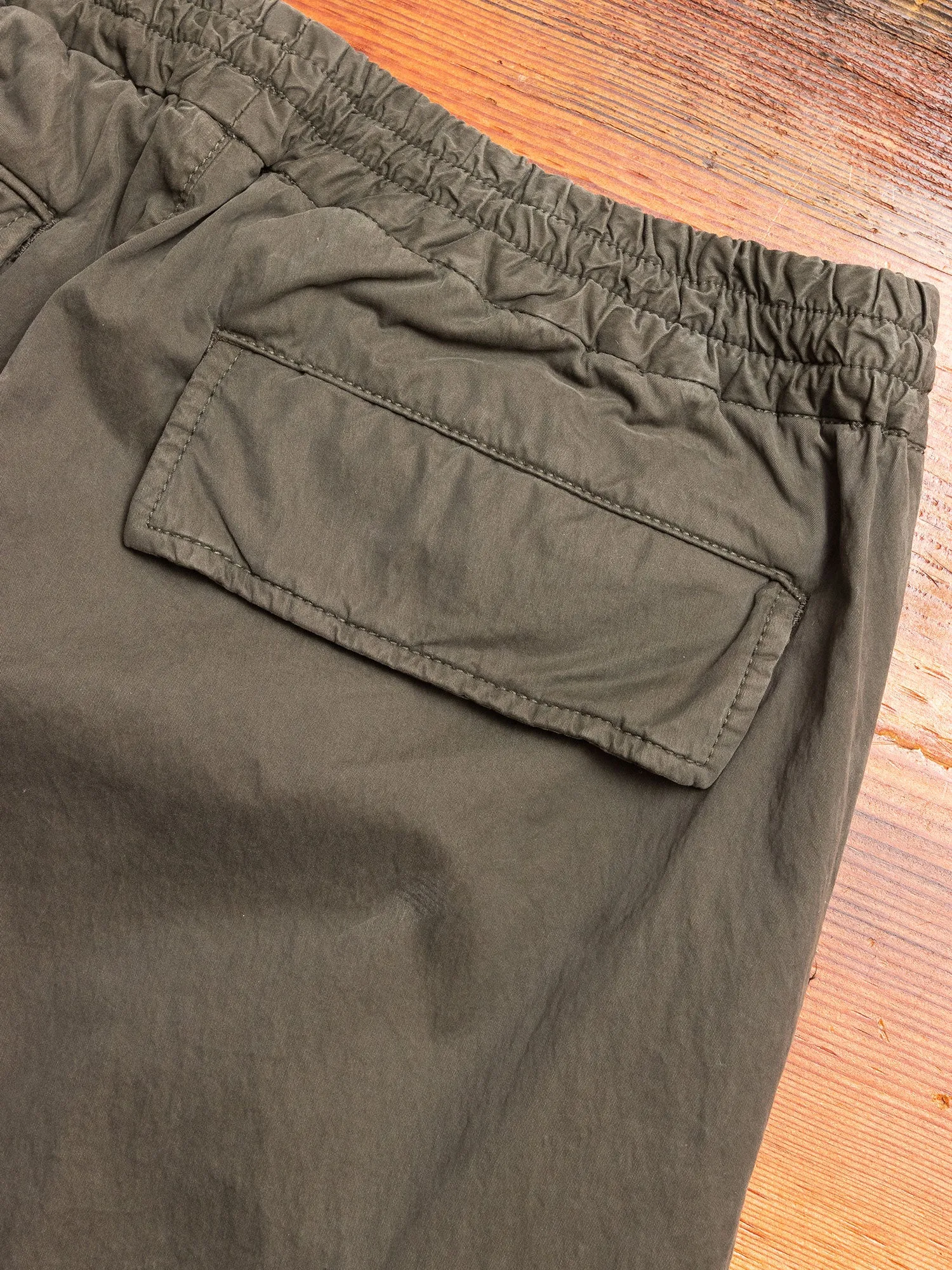 Garment Dyed Cargo Trousers in Army Green