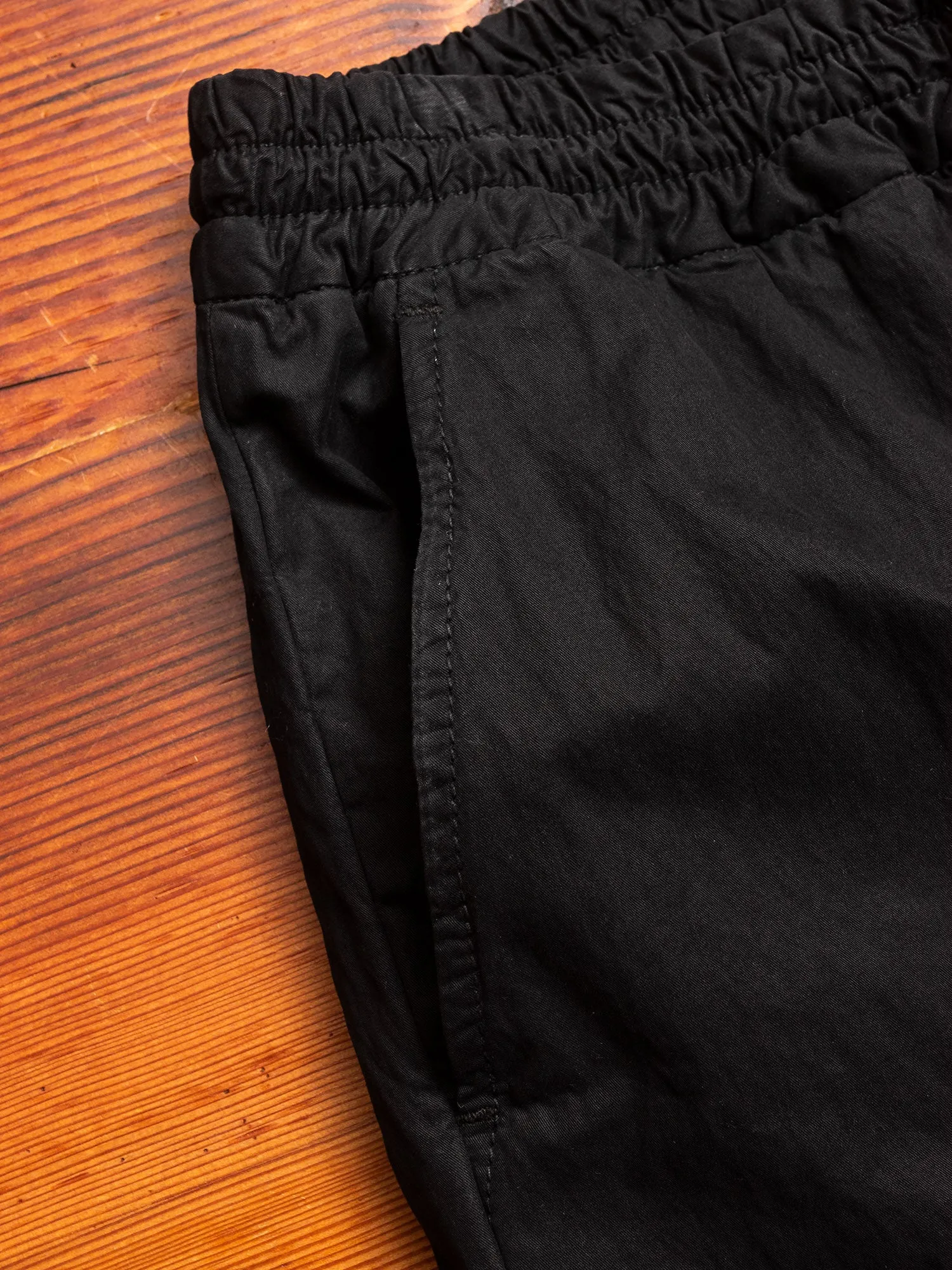 Garment Dyed Cargo Trousers in Black