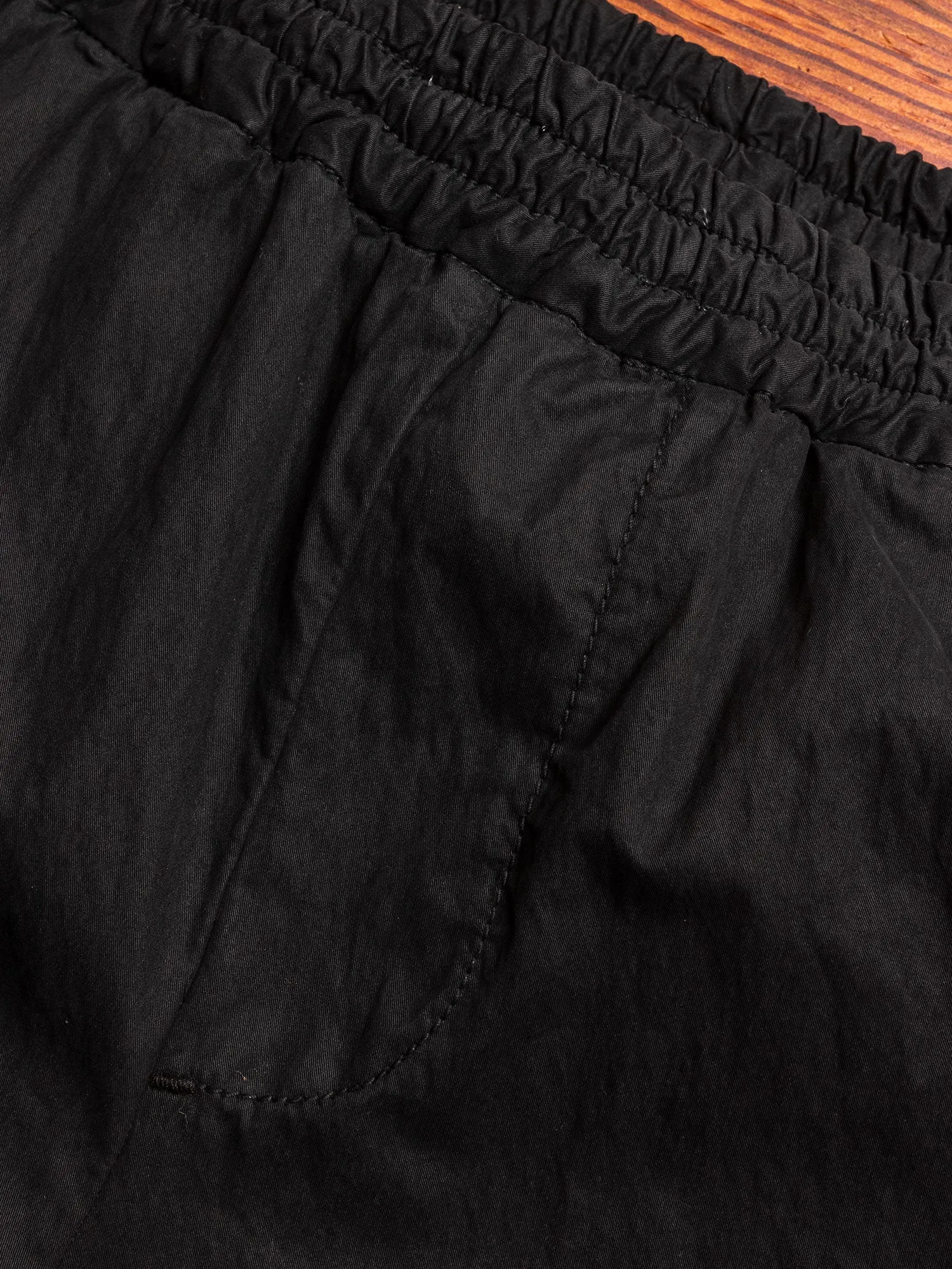 Garment Dyed Cargo Trousers in Black