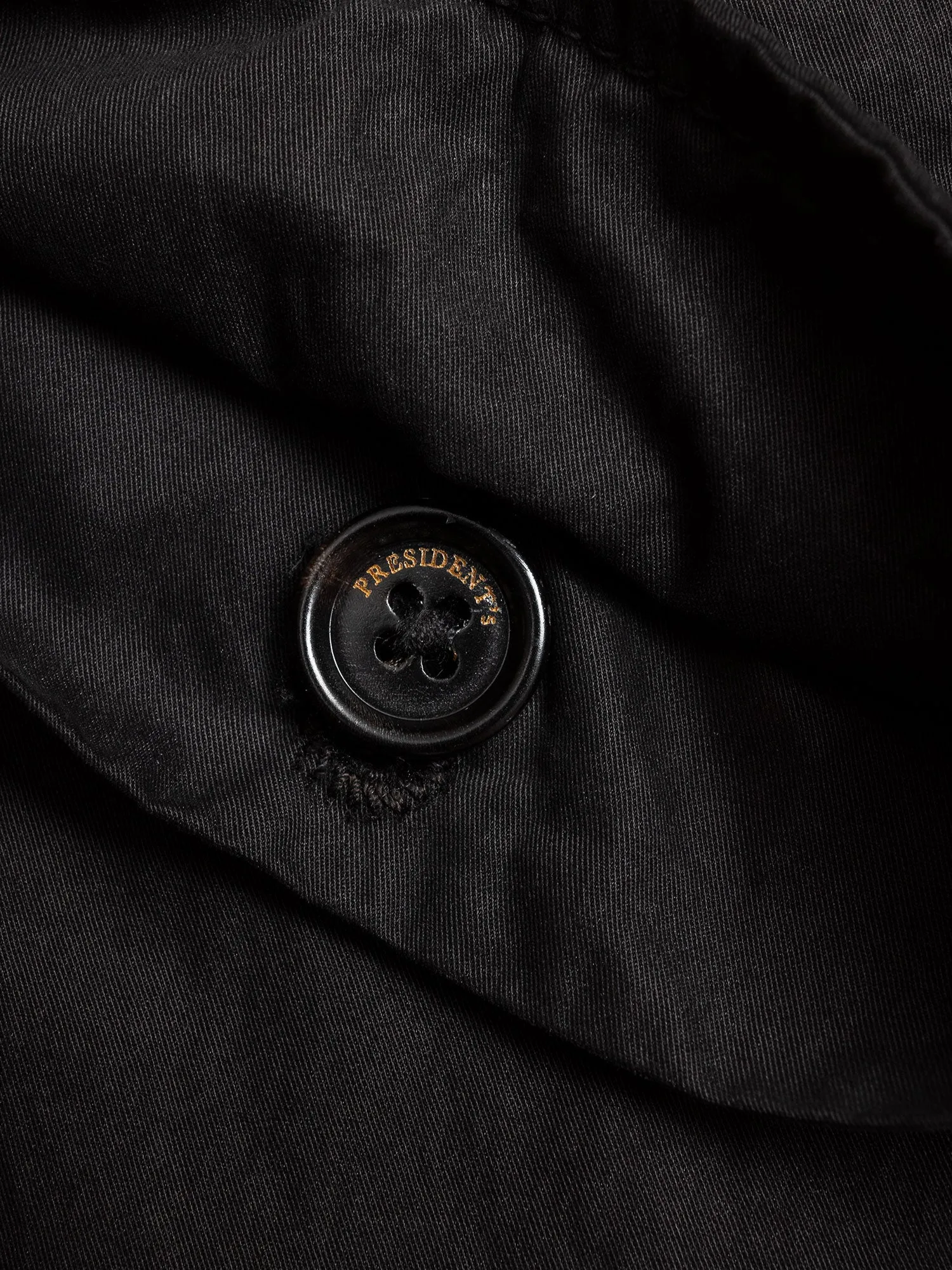Garment Dyed Cargo Trousers in Black