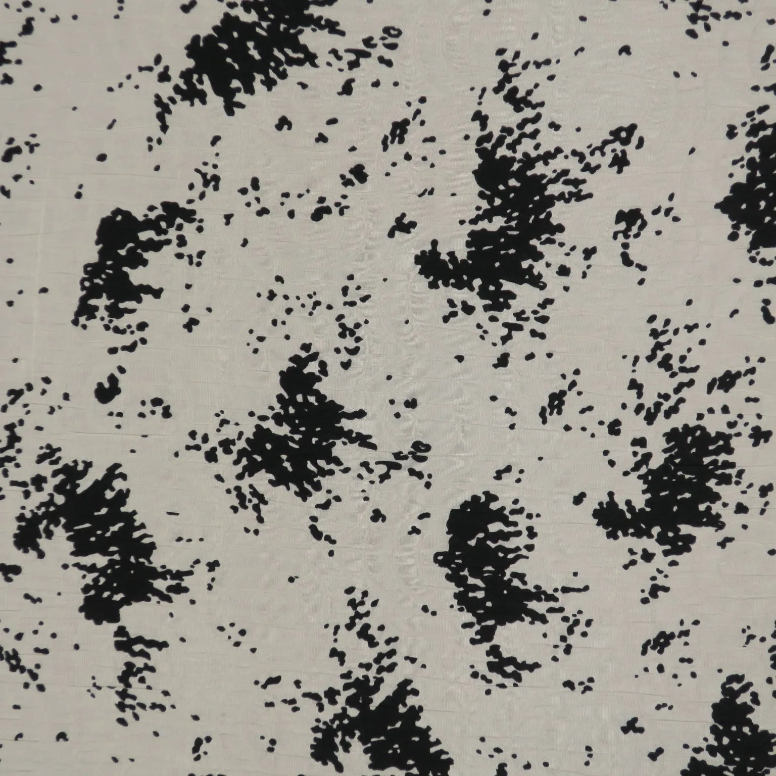 Ivory and Black Abstract Modern Textured Brocade Fabric