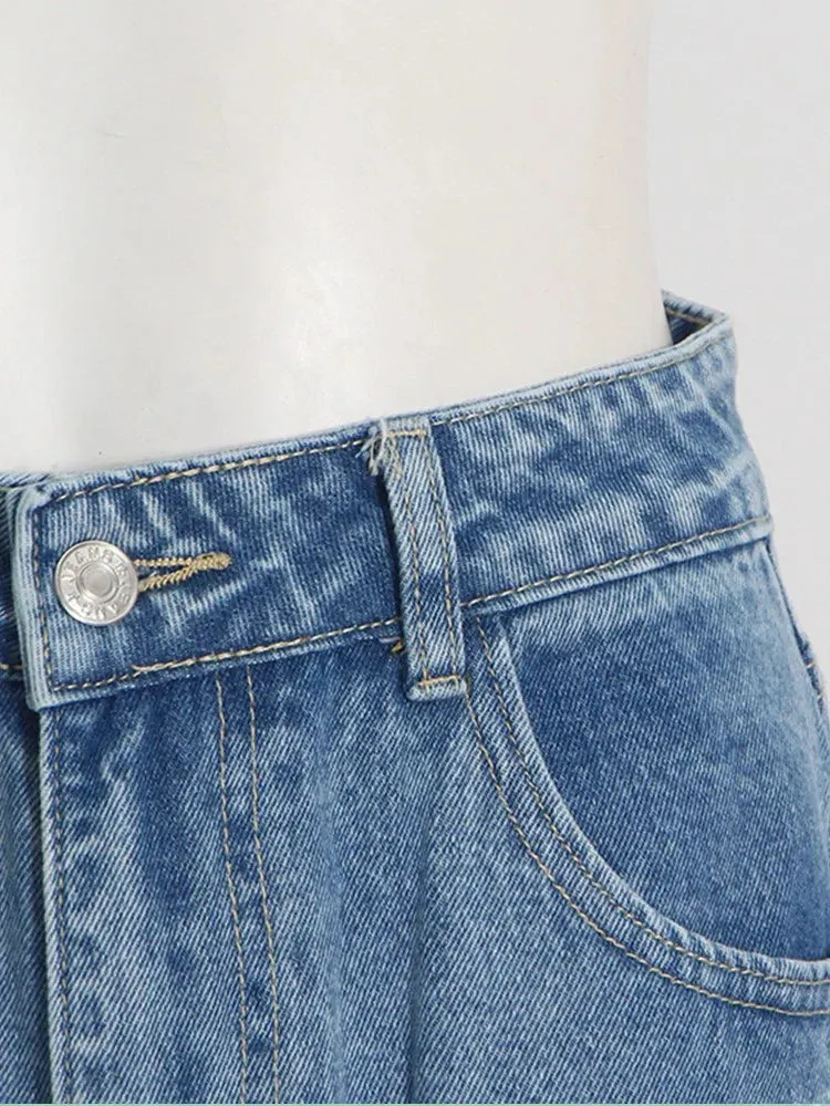 Joskaa Fashion Y2k Pockets Cargo Jeans Women Hipster High Waisted Straight Pants Fall 2024 Casual Denim Trousers Streetwear