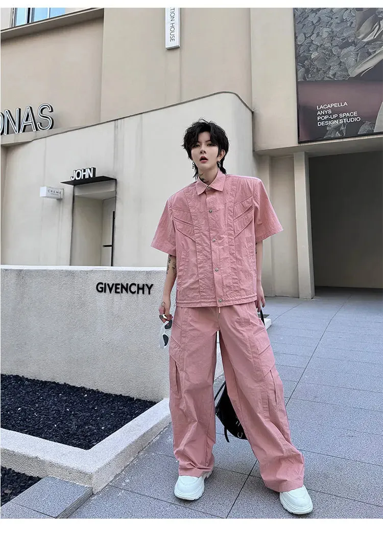 Men's Streetwear Cargo 2-Piece Set