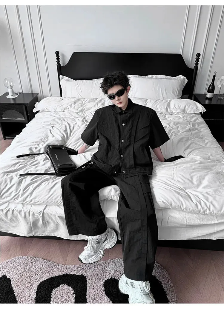 Men's Streetwear Cargo 2-Piece Set