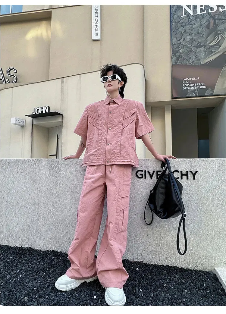 Men's Streetwear Cargo 2-Piece Set