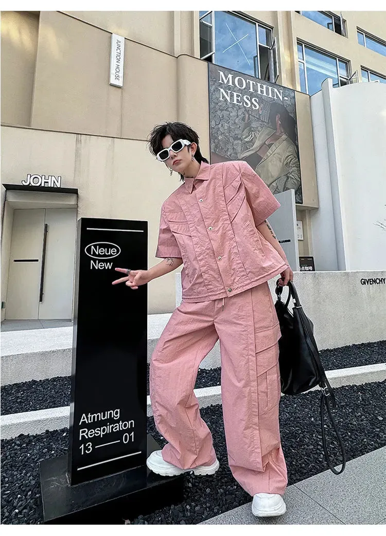 Men's Streetwear Cargo 2-Piece Set