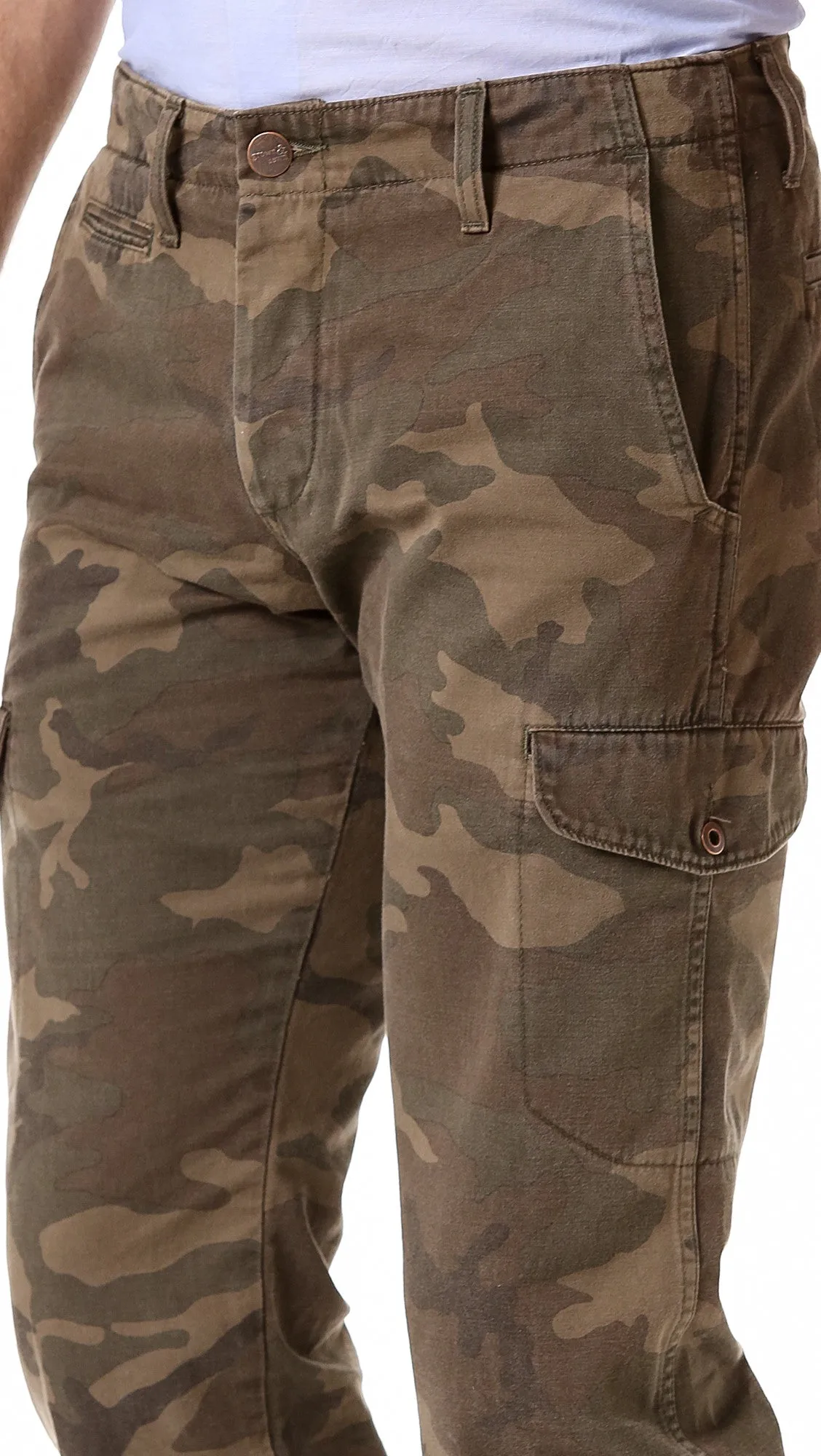 NEW MENS GROWN & SEWN USA 36 X 32 CADET CARGO CAMO Jeans Pants Fatigues