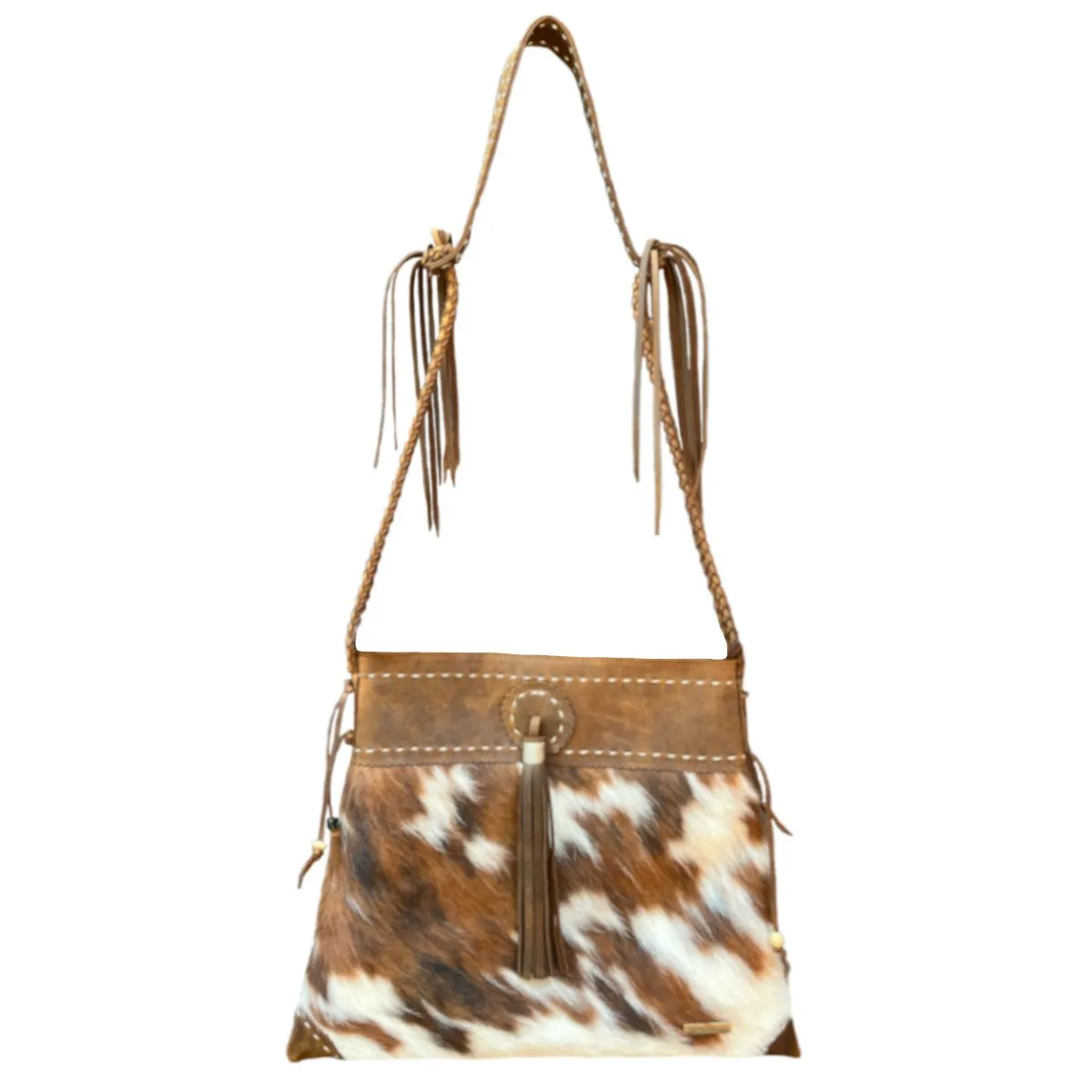 Pranee Leather Artisan Bag, Cheyenne Bonnie Bag, Brown