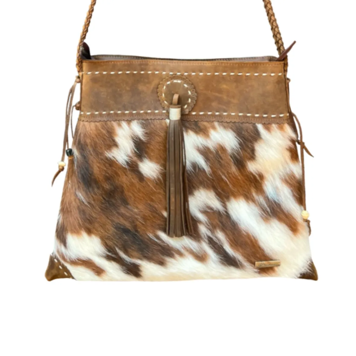 Pranee Leather Artisan Bag, Cheyenne Bonnie Bag, Brown