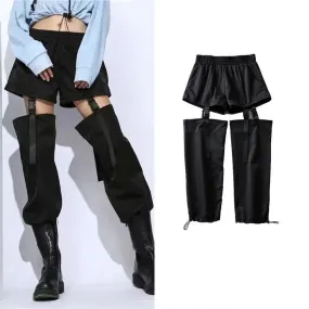 Street hipster rock style baggy buckle casual cargo pants loose fit detachable shorts streetwear