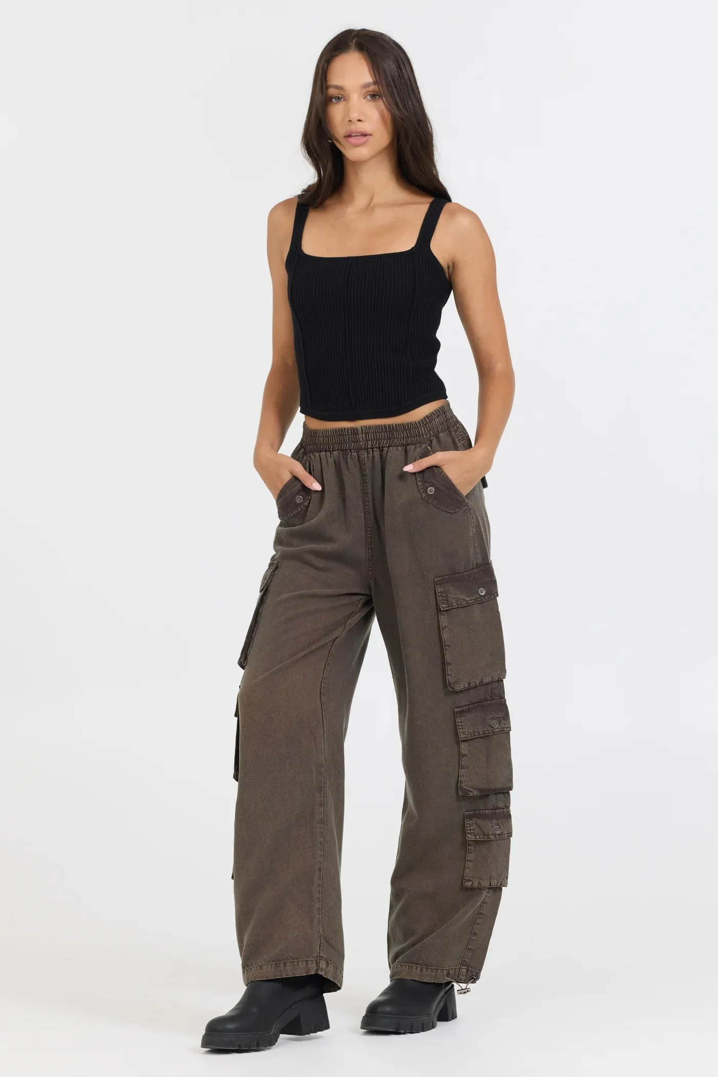 Vintage Havana Tencel Cargo Pant