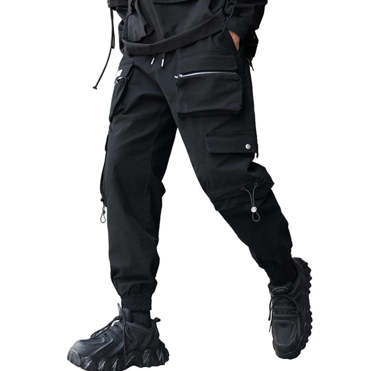 WLS Three-dimensional Zipper Pockets Cargo Pants