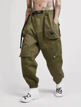 Yin Yang Army Green Cargo Pants