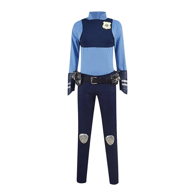 Zootopia Judy Hopps Cosplay Costume Rabbit Police Uniform Halloween Carnival Suit With Ear
