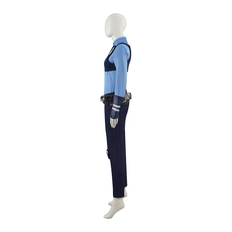 Zootopia Judy Hopps Cosplay Costume Rabbit Police Uniform Halloween Carnival Suit With Ear