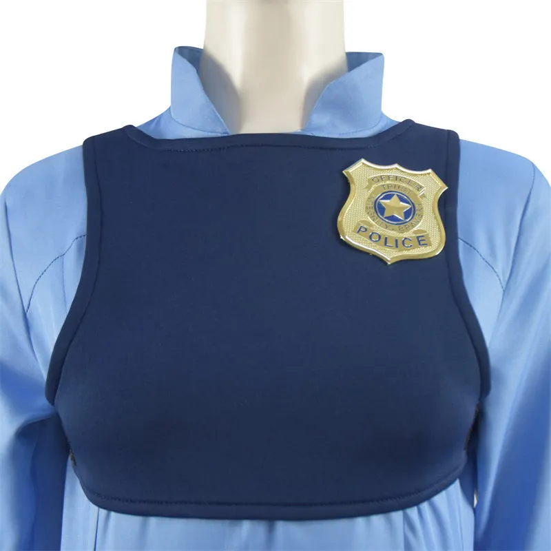 Zootopia Judy Hopps Cosplay Costume Rabbit Police Uniform Halloween Carnival Suit With Ear