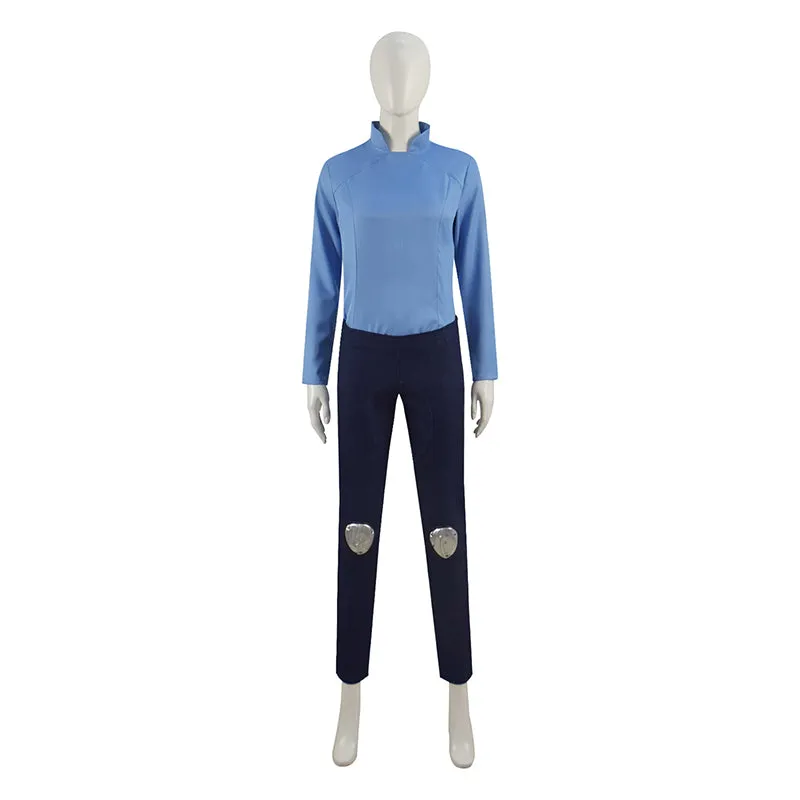 Zootopia Judy Hopps Cosplay Costume Rabbit Police Uniform Halloween Carnival Suit With Ear