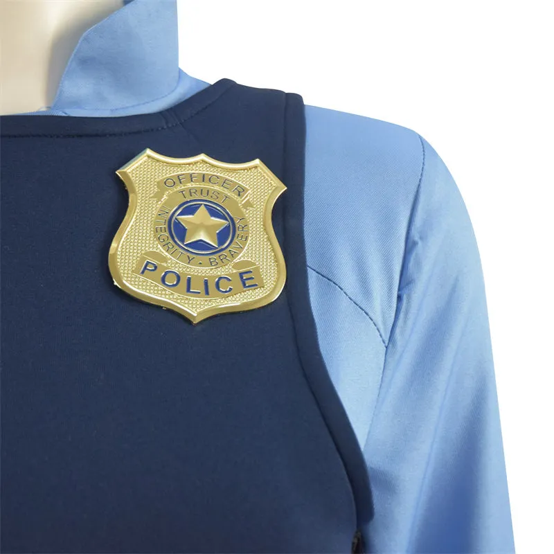 Zootopia Judy Hopps Cosplay Costume Rabbit Police Uniform Halloween Carnival Suit With Ear